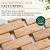 imagedownluxe Bamboo Bath Mat for Bathroom  Waterproof Bamboo Shower Mat Non Slip Foldable Bathroom Floor Mat for Indoor ampamp Outdoor Natural Color 15quot X 27quot Medium27 x 15 Rectangular