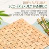 imagedownluxe Bamboo Bath Mat for Bathroom  Waterproof Bamboo Shower Mat Non Slip Foldable Bathroom Floor Mat for Indoor ampamp Outdoor Natural Color 15quot X 27quot Medium27 x 15 Rectangular