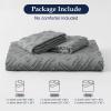 imagedownluxe Boho Twin Duvet Cover  Embroidery Shabby Chic Duvet Cover Twin Set for All Seasons 2 Pieces Tufted Boho Bedding Comforter Cover with Zipper Grey 02 Twin 68quot x 90quotGrey 03