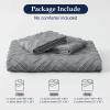 imagedownluxe Boho Twin Duvet Cover  Embroidery Shabby Chic Duvet Cover Twin Set for All Seasons 2 Pieces Tufted Boho Bedding Comforter Cover with Zipper Grey 02 Twin 68quot x 90quotGrey 04
