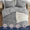 imagedownluxe Boho Twin Duvet Cover  Embroidery Shabby Chic Duvet Cover Twin Set for All Seasons 2 Pieces Tufted Boho Bedding Comforter Cover with Zipper Grey 02 Twin 68quot x 90quotGrey 02