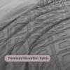 imagedownluxe Boho Twin Duvet Cover  Embroidery Shabby Chic Duvet Cover Twin Set for All Seasons 2 Pieces Tufted Boho Bedding Comforter Cover with Zipper Grey 02 Twin 68quot x 90quotGrey 04