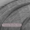 imagedownluxe Boho Twin Duvet Cover  Embroidery Shabby Chic Duvet Cover Twin Set for All Seasons 2 Pieces Tufted Boho Bedding Comforter Cover with Zipper Grey 02 Twin 68quot x 90quotGrey 03