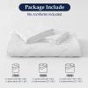 imagedownluxe Boho Twin Duvet Cover  Embroidery Shabby Chic Duvet Cover Twin Set for All Seasons 2 Pieces Tufted Boho Bedding Comforter Cover with Zipper Grey 02 Twin 68quot x 90quotWhite 01