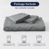 imagedownluxe Boho Twin Duvet Cover  Embroidery Shabby Chic Duvet Cover Twin Set for All Seasons 2 Pieces Tufted Boho Bedding Comforter Cover with Zipper Grey 02 Twin 68quot x 90quotGrey 02