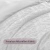 imagedownluxe Boho Twin Duvet Cover  Embroidery Shabby Chic Duvet Cover Twin Set for All Seasons 2 Pieces Tufted Boho Bedding Comforter Cover with Zipper Grey 02 Twin 68quot x 90quotWhite 03