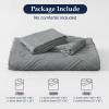 imagedownluxe Boho Twin Duvet Cover  Embroidery Shabby Chic Duvet Cover Twin Set for All Seasons 2 Pieces Tufted Boho Bedding Comforter Cover with Zipper Grey 02 Twin 68quot x 90quotGrey 01