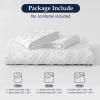 imagedownluxe Boho Twin Duvet Cover  Embroidery Shabby Chic Duvet Cover Twin Set for All Seasons 2 Pieces Tufted Boho Bedding Comforter Cover with Zipper Grey 02 Twin 68quot x 90quotWhite 03
