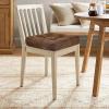 imagedownluxe Chair Cushions for Dining Chairs 4 Pack Tufted Indoor Chair Pads with NonSlip Bottom UShaped Kitchen Chair Cushions 17quotx17quotx4quot KhakiBrown