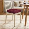 imagedownluxe Chair Cushions for Dining Chairs 4 Pack Tufted Indoor Chair Pads with NonSlip Bottom UShaped Kitchen Chair Cushions 17quotx17quotx4quot KhakiBurgundy