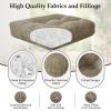 imagedownluxe Chair Cushions for Dining Chairs 4 Pack Tufted Indoor Chair Pads with NonSlip Bottom UShaped Kitchen Chair Cushions 17quotx17quotx4quot KhakiKhaki