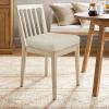 imagedownluxe Chair Cushions for Dining Chairs 4 Pack Tufted Indoor Chair Pads with NonSlip Bottom UShaped Kitchen Chair Cushions 17quotx17quotx4quot KhakiBeige
