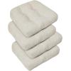 imagedownluxe Chair Cushions for Dining Chairs 4 Pack Tufted Indoor Chair Pads with NonSlip Bottom UShaped Kitchen Chair Cushions 17quotx17quotx4quot KhakiBeige