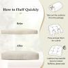 imagedownluxe Chair Cushions for Dining Chairs 4 Pack Tufted Indoor Chair Pads with NonSlip Bottom UShaped Kitchen Chair Cushions 17quotx17quotx4quot KhakiBeige
