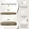 imagedownluxe Chair Cushions for Dining Chairs 4 Pack Tufted Indoor Chair Pads with NonSlip Bottom UShaped Kitchen Chair Cushions 17quotx17quotx4quot KhakiKhaki
