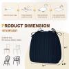 imagedownluxe Chair Cushions for Dining Chairs Waterproof Kitchen Chair Pads NonSlip Dining Seat Cushion with Ties 17quot x 16quot x 25quot Burgundy 4 PackNavy