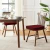 imagedownluxe Chair Cushions for Dining Chairs Waterproof Kitchen Chair Pads NonSlip Dining Seat Cushion with Ties 17quot x 16quot x 25quot Burgundy 4 PackBurgundy