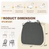 imagedownluxe Chair Cushions for Dining Chairs Waterproof Kitchen Chair Pads NonSlip Dining Seat Cushion with Ties 17quot x 16quot x 25quot Burgundy 4 PackDark Grey