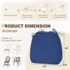 imagedownluxe Chair Cushions for Dining Chairs Waterproof Kitchen Chair Pads NonSlip Dining Seat Cushion with Ties 17quot x 16quot x 25quot Burgundy 4 PackBlue