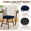 imagedownluxe Chair Cushions for Dining Chairs Waterproof Kitchen Chair Pads NonSlip Dining Seat Cushion with Ties 17quot x 16quot x 25quot Burgundy 4 PackNavy