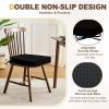 imagedownluxe Chair Cushions for Dining Chairs Waterproof Kitchen Chair Pads NonSlip Dining Seat Cushion with Ties 17quot x 16quot x 25quot Burgundy 4 PackBlack