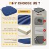 imagedownluxe Chair Cushions for Dining Chairs Waterproof Kitchen Chair Pads NonSlip Dining Seat Cushion with Ties 17quot x 16quot x 25quot Burgundy 4 PackBlue