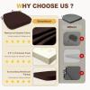 imagedownluxe Chair Cushions for Dining Chairs Waterproof Kitchen Chair Pads NonSlip Dining Seat Cushion with Ties 17quot x 16quot x 25quot Burgundy 4 PackBrown