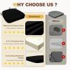 imagedownluxe Chair Cushions for Dining Chairs Waterproof Kitchen Chair Pads NonSlip Dining Seat Cushion with Ties 17quot x 16quot x 25quot Burgundy 4 PackBlack