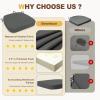 imagedownluxe Chair Cushions for Dining Chairs Waterproof Kitchen Chair Pads NonSlip Dining Seat Cushion with Ties 17quot x 16quot x 25quot Burgundy 4 PackDark Grey