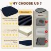 imagedownluxe Chair Cushions for Dining Chairs Waterproof Kitchen Chair Pads NonSlip Dining Seat Cushion with Ties 17quot x 16quot x 25quot Burgundy 4 PackNavy