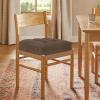 imagedownluxe Chair Cushions for Dining Chairs with Ties NonSlip Memory Foam Kitchen Chair Cushions Tufted Seat Cushions for Kitchen Chairs DualLayer Chair Pads 165 x 165 x 3 Set of 4 Brown