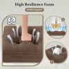 imagedownluxe Chair Cushions for Dining Chairs with Ties NonSlip Memory Foam Kitchen Chair Cushions Tufted Seat Cushions for Kitchen Chairs DualLayer Chair Pads 165 x 165 x 3 Set of 4 Brown