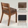 imagedownluxe Chair Cushions for Dining Chairs with Ties NonSlip Memory Foam Kitchen Chair Cushions Tufted Seat Cushions for Kitchen Chairs DualLayer Chair Pads 165 x 165 x 3 Set of 4 Brown