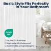 imagedownluxe Clear Shower Curtain Liner PEVA Lightweight Plastic Shower Liner with 3 Magnets 72quot x 72quot Waterproof Bathroom Curtain3 Frostedlight