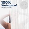 imagedownluxe Clear Shower Curtain Liner PEVA Lightweight Plastic Shower Liner with 3 Magnets 72quot x 72quot Waterproof Bathroom Curtain3 Frostedlight