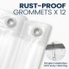 imagedownluxe Clear Shower Curtain Liner PEVA Lightweight Plastic Shower Liner with 3 Magnets 72quot x 72quot Waterproof Bathroom Curtain6frostedlight Weighteva