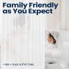 imagedownluxe Clear Shower Curtain Liner PEVA Lightweight Plastic Shower Liner with 3 Magnets 72quot x 72quot Waterproof Bathroom Curtain6frostedlight Weighteva