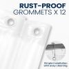 imagedownluxe Clear Shower Curtain Liner PEVA Lightweight Plastic Shower Liner with 3 Magnets 72quot x 72quot Waterproof Bathroom Curtain7whitelight Weighteva
