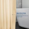 imagedownluxe Clear Shower Curtain Liner PEVA Lightweight Plastic Shower Liner with 3 Magnets 72quot x 72quot Waterproof Bathroom CurtainBeige