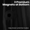 imagedownluxe Clear Shower Curtain Liner PEVA Lightweight Plastic Shower Liner with 3 Magnets 72quot x 72quot Waterproof Bathroom CurtainBlack