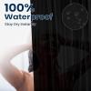 imagedownluxe Clear Shower Curtain Liner PEVA Lightweight Plastic Shower Liner with 3 Magnets 72quot x 72quot Waterproof Bathroom CurtainBlack