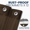 imagedownluxe Clear Shower Curtain Liner PEVA Lightweight Plastic Shower Liner with 3 Magnets 72quot x 72quot Waterproof Bathroom CurtainBrown