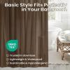imagedownluxe Clear Shower Curtain Liner PEVA Lightweight Plastic Shower Liner with 3 Magnets 72quot x 72quot Waterproof Bathroom CurtainBrown