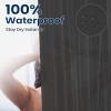 imagedownluxe Clear Shower Curtain Liner PEVA Lightweight Plastic Shower Liner with 3 Magnets 72quot x 72quot Waterproof Bathroom CurtainDark Grey