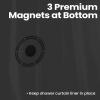 imagedownluxe Clear Shower Curtain Liner PEVA Lightweight Plastic Shower Liner with 3 Magnets 72quot x 72quot Waterproof Bathroom CurtainDark Grey