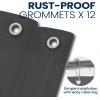imagedownluxe Clear Shower Curtain Liner PEVA Lightweight Plastic Shower Liner with 3 Magnets 72quot x 72quot Waterproof Bathroom CurtainDark Grey