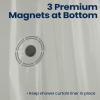 imagedownluxe Clear Shower Curtain Liner PEVA Lightweight Plastic Shower Liner with 3 Magnets 72quot x 72quot Waterproof Bathroom CurtainGrey