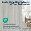 imagedownluxe Clear Shower Curtain Liner PEVA Lightweight Plastic Shower Liner with 3 Magnets 72quot x 72quot Waterproof Bathroom CurtainGrey