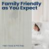 imagedownluxe Clear Shower Curtain Liner PEVA Lightweight Plastic Shower Liner with 3 Magnets 72quot x 72quot Waterproof Bathroom CurtainGrey