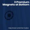 imagedownluxe Clear Shower Curtain Liner PEVA Lightweight Plastic Shower Liner with 3 Magnets 72quot x 72quot Waterproof Bathroom CurtainNavy